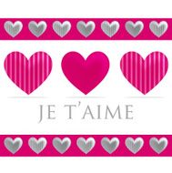Love heart valentine's day cards in vector format N2