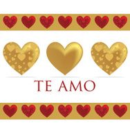Love heart valentine's day cards in vector format N3