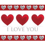 Love heart valentine's day cards in vector format N4