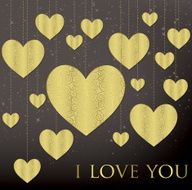 Hanging heart filigree charms in vector format N5
