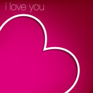 Hiding heart Valentine&#039;s Day card in vector format N4