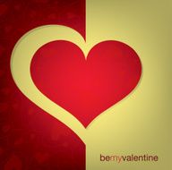 Cut out heart card in vector format