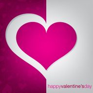 Cut out heart card in vector format N2