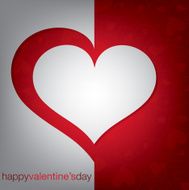 Cut out heart card in vector format N3