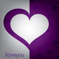 Cut out heart card in vector format N4