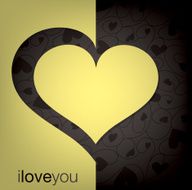 Cut out heart card in vector format N6