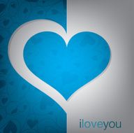 Cut out heart card in vector format N7