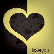 Cut out heart card in vector format N8
