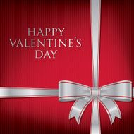 Bow Valentine&#039;s Day Card in vector format