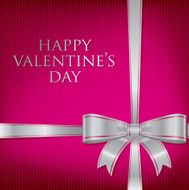 Bow Valentine&#039;s Day Card in vector format N2