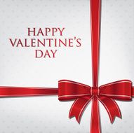 Bow Valentine&#039;s Day Card in vector format N3