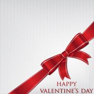 Bow Valentine&#039;s Day Card in vector format N7