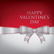 Bow Valentine&#039;s Day Card in vector format N9