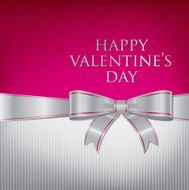 Bow Valentine&#039;s Day Card in vector format N10