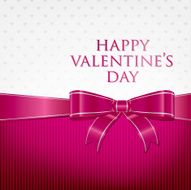 Bow Valentine&#039;s Day Card in vector format N12