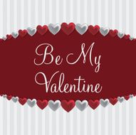 Love heart 'Be My Valentine' card in vector format