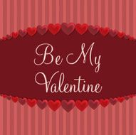Love heart 'Be My Valentine' card in vector format N2