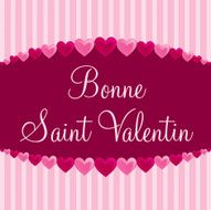 French 'Happy Valentine's Day' heart card in vector format