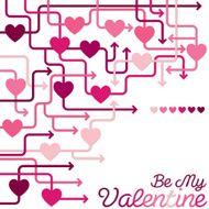 Be my Valentine heart maze in vector format