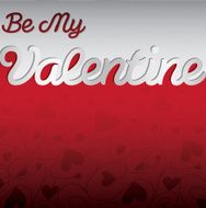 &quot;Be My Valentine&quot; textured heart card in vector format