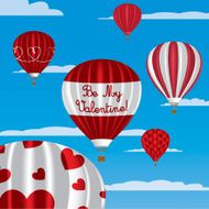 Valentine&#039;s hot air balloons in English