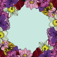 Beautiful flower frame