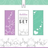 Invitation card design set
