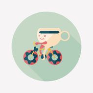 coffee time flat icon with long shadow eps10 N27