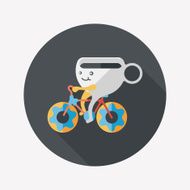 coffee time flat icon with long shadow eps10 N30