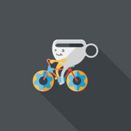 coffee time flat icon with long shadow eps10 N32