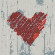 Heart symbol on wooden texture abstract background