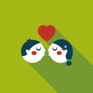 Valentine's day couple flat icon with long shadow eps10 N92