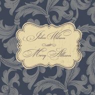 Vintage wedding invitation card Vector
