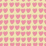 hearts with polka dots seamless pattern