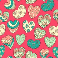 Seamless pattern with colorful hearts N14