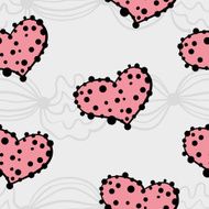 Seamless love pattern with hearts
