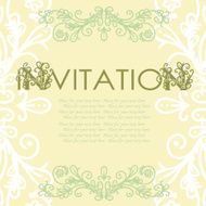 Vintage invitation card with lace ornament N6