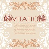 Vintage invitation card with lace ornament N7