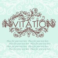 Vintage invitation card with lace ornament N8