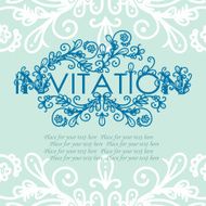 Vintage invitation card with lace ornament N9