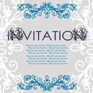 Vintage invitation card with lace ornament N11