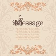 Vintage invitation card with lace ornament N13