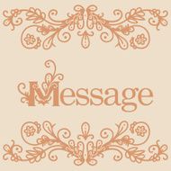 Vintage invitation card with lace ornament N14