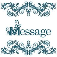 Vintage invitation card with lace ornament N15