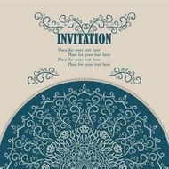 Vintage invitation card with lace ornament N16