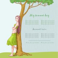 Near the tree