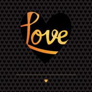 Romantic greeting card with typography elements