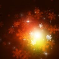 Abstract Snow Winter Red Background