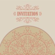 Vintage invitation card with lace ornament N17