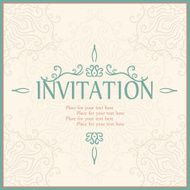 Vintage invitation card with lace ornament N18